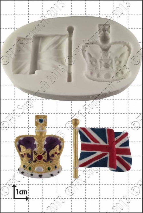 'Crown & Flag' Silicone Mould